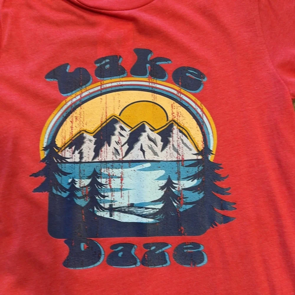 Bella Canvas Red Lake Days Tee - Picture 3 of 3